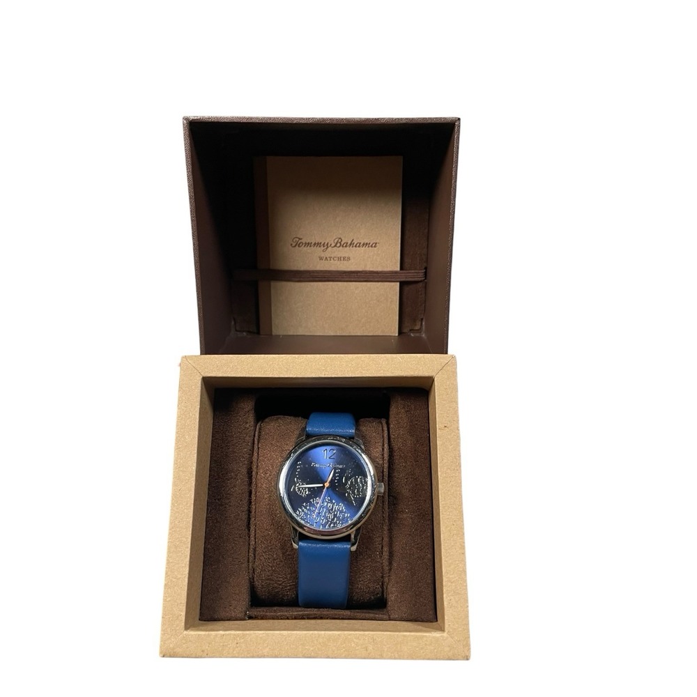 Women's Tommy Bahama TB2164 Genuine Leather Watch Blue